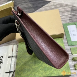 Túi nam Gucci cầm tay GG pouch màu xám 768255 HCM