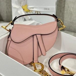 Túi nữ Dior Mini Saddle pink M0456