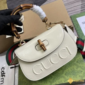 Túi nữ Gucci Bamboo 1947 small màu trắng 675797