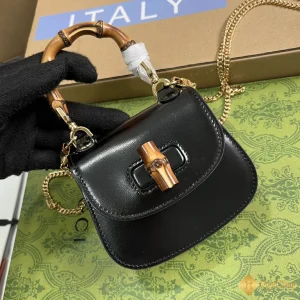 Túi nữ Gucci Bamboo 1947 super mini màu đen 760246