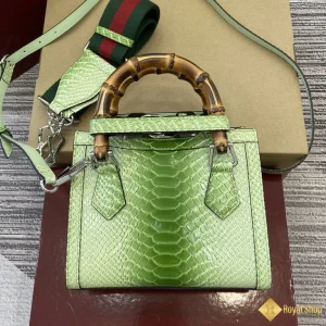 Túi nữ Gucci Diana mini tote dập vân cá sấu xanh lá 702732 Hà Nội