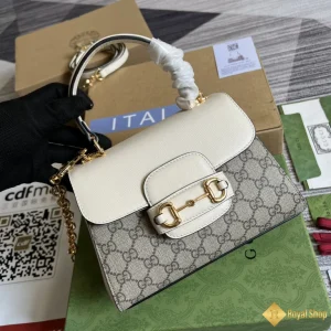 Túi nữ Gucci Horsebit 1955 mini màu trắng 703848-702049