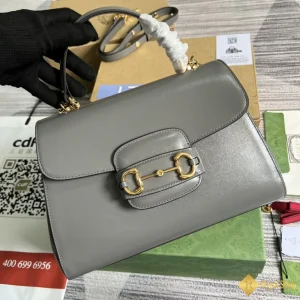 Túi nữ Gucci Horsebit 1955 mini màu xám 702049