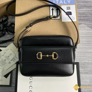 Túi nữ Gucci Horsebit 1955 small shoulder màu đen 645454