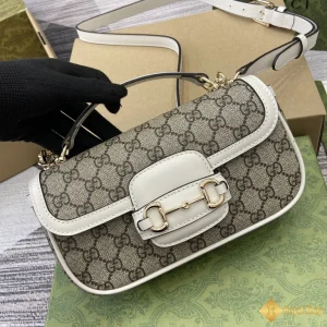 Túi nữ Gucci Horsebit 1955 small viền trắng 815206