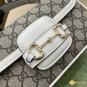 Túi nữ Gucci Horsebit 1955 small viền trắng 815206 like auth