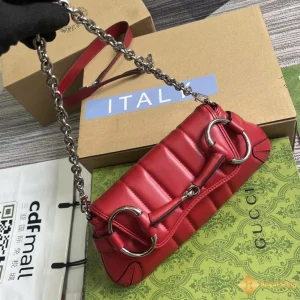 Túi nữ Gucci Horsebit Chain small màu đỏ 764339 mới