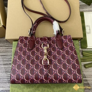 Túi nữ Gucci Small tote with GG Shadow màu đỏ 795349