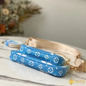 Túi nữ LV Pochette màu xanh M57633 đáy