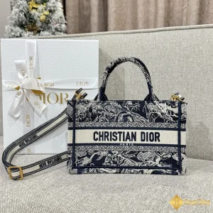 Túi nữ Mini Dior Book Tote xanh đen S5573 mới