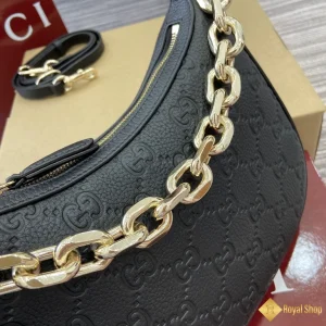 Túi xách Gucci nữ GG Emblem màu đen 815409 AAEEM 1000 like auth