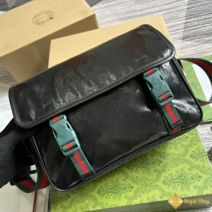 cận cảnh Túi Gucci nam đeo chéo Small messenger màu đen 760123