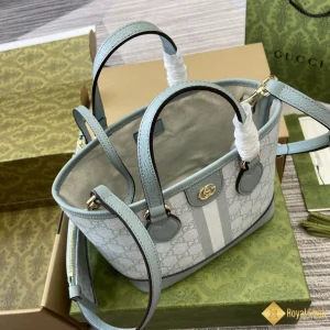 cận cảnh Túi nữ Gucci Ophidia mini tote màu xanh 811716