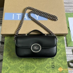 cận cảnh Túi nữ Gucci Petite GG Mini màu đen 760194