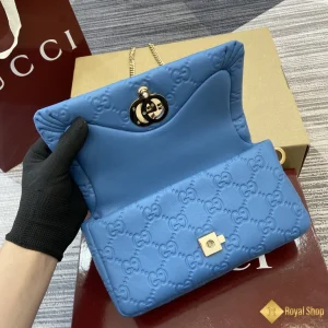 chất liệu Túi nữ Gucci GG Milano mini xannh da trời ‎806017