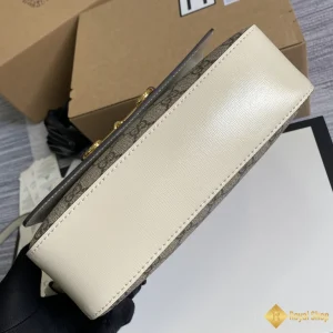 chất liệu Túi nữ Gucci Horsebit 1955 small shoulder phối trắng 645454