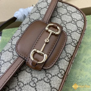 chất liệu Túi nữ Gucci Horsebit 1955 small viền nâu 815206