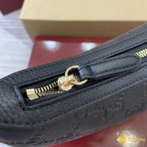 chất liệu Túi xách Gucci nữ GG Emblem màu đen 815409 AAEEM 1000