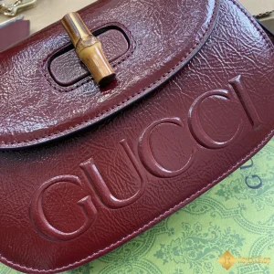 chất liệu Túi xách nữ Gucci Bamboo 1947 màu đỏ 675797