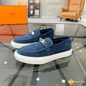 chi tiết Giày Hermes nam sneaker Slip-on xanh CKH41252