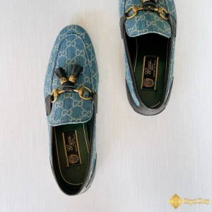 chi tiết Giày loafer Gucci nam xanh lam CKGC240033