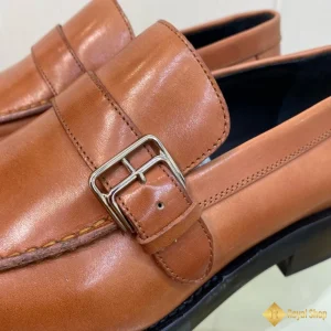 chi tiết Giày nam loafer Hermes màu nâu CKH425