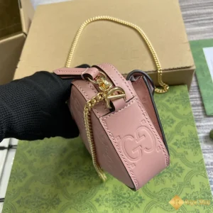 chi tiết Túi Gucci nữ GG super mini shoulder màu hồng 781554