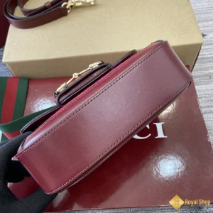 chi tiết Túi Gucci nữ Horsebit 1955 mini màu đỏ 658574