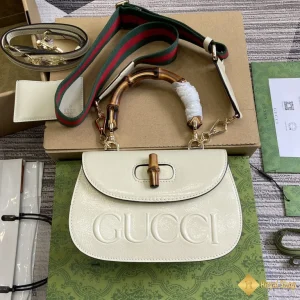 cùng ngắm Túi nữ Gucci Bamboo 1947 small màu trắng 675797