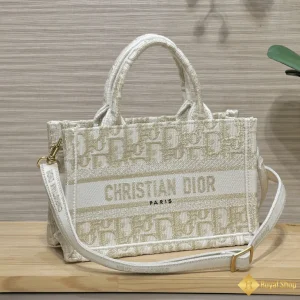 cùng ngắm Túi nữ Mini Dior Book Tote White and Gold S5573