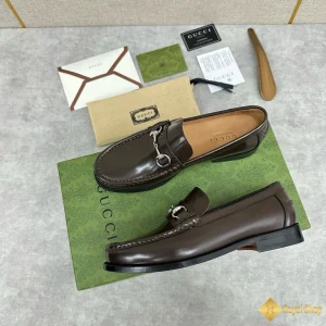 địa chỉ mua Giày loafer Gucci nam da bóng nâu CKG421102093