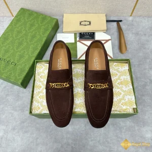 địa chỉ mua Giày loafer Gucci nam da lộn màu nâu CKGC240017