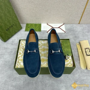 địa chỉ mua Giày loafer Gucci nam da lộn xanh CKG421002093