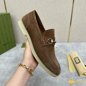 giá Giày loafer Gucci nam da lộn nâu CKG421052093