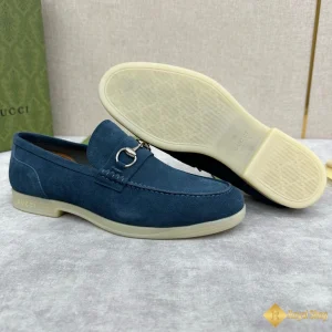 giá Giày loafer Gucci nam da lộn xanh CKG421002093