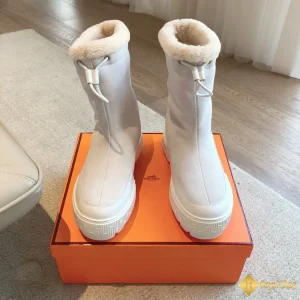 giày boot Hermes nam màu sữa CKH4164