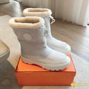 hình ảnh Giày boot Hermes nam màu sữa CKH4164