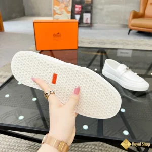 mẫu Giày Hermes nam sneaker Slip-on màu trắng CKH41256