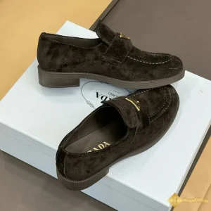 mẫu Giày Prada nam loafer da lộn đen CKP4383