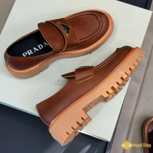 mẫu Giày Prada nam loafer nâu đỏ CKP4375