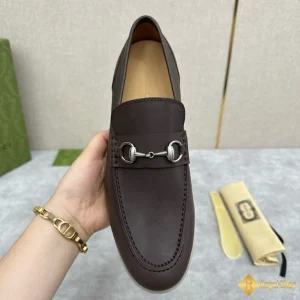 mẫu Giày loafer Gucci nam nâu trầm CKG421072093