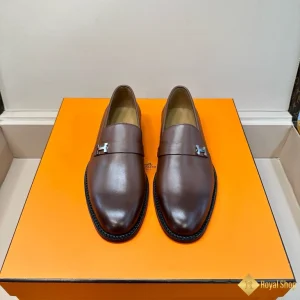 mẫu Giày nam loafer Hermes nâu đất CKH430