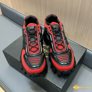 sự tinh tế Giày sneaker Prada nam Systeme đỏ đen CKP41296