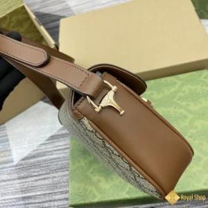 sự tinh tế Túi nữ Gucci Horsebit 1955 mini shoulder viền nâu 815205