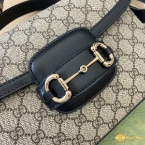 sự tinh tế Túi nữ Gucci Horsebit 1955 small shoulder viền đen 815178