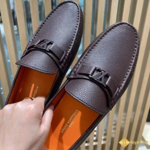 Giày lười LV nam đế bệt Moccasin màu nâu LV-FA0274