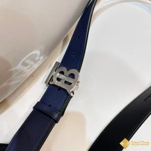 Thắt lưng Burberry nam 3.5cm blue khoá trắng YA41275