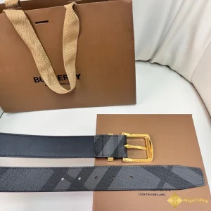 Thắt lưng Burberry nam 3.5cm khoá cài vàng YA41274