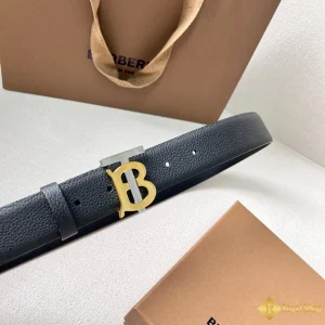 Thắt lưng Burberry nam 3.5cm khoá vàng da bê hạt YA41310