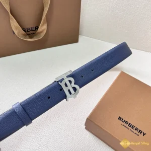 Thắt lưng Burberry nam 3.5cm trơn khoá trắng YA41309